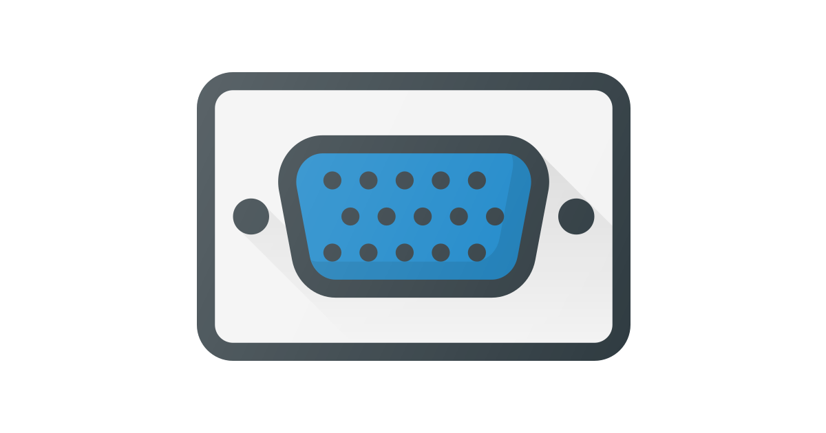 Vga port cable plug video free vector icon Iconbolt