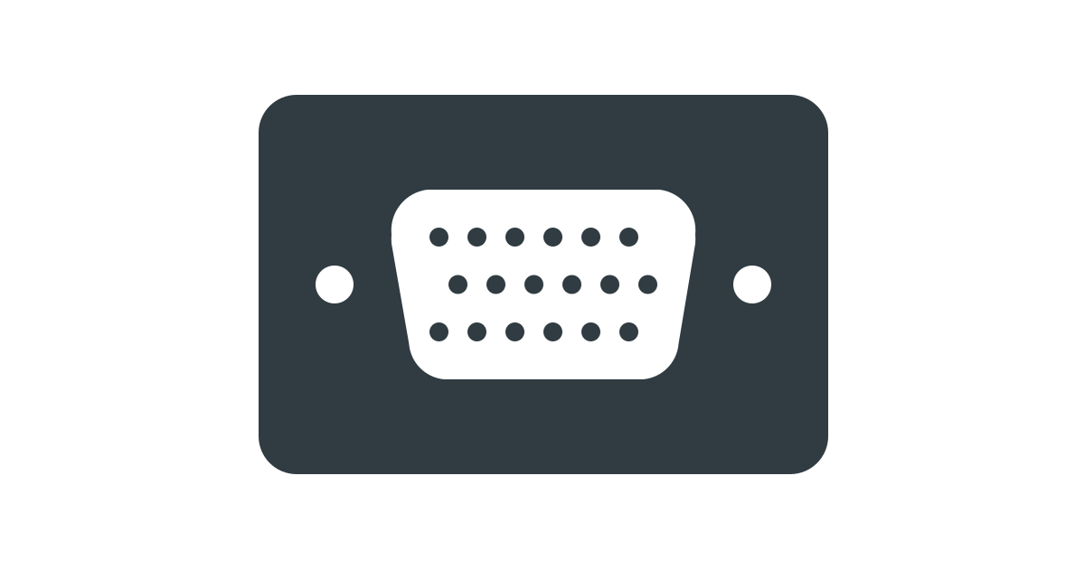 Vga port cable plug video free vector icon Iconbolt