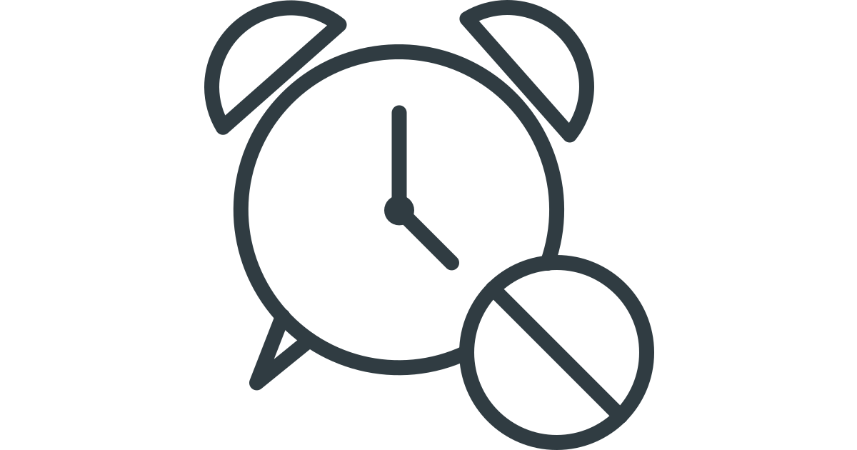 Time clock disable alarm sound free vector icon Iconbolt